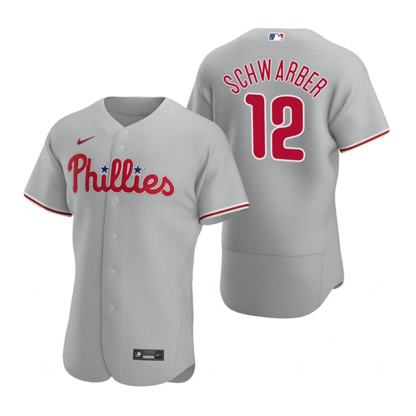 Men's Philadelphia Phillies ACTIVE PLAYER Custom Grey Flex Base Stitched Baseball Jersey